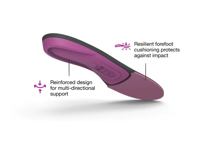 All-Purpose Women's High Impact Support Insole — Berry
